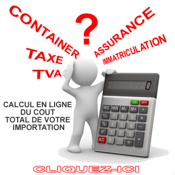 Calculer le cout de votre importation de voitures americaines